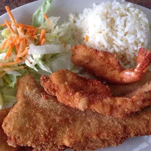 Lunch special $6.99, 2 fish &amp; 2 shrimp. Great deal! Mmmm