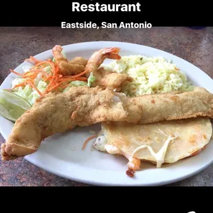 Shrimp Quesadilla Plate