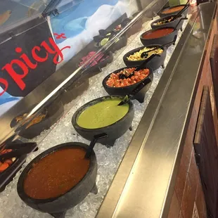 Beautiful salsa and more bar (Curtido even!)