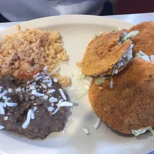 a plate of mexican food