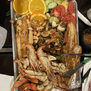 a platter of seafood