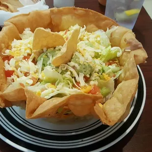 a plate of mexican food