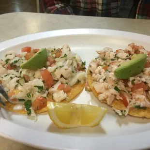 Ceviche De Camaron Tostadas
