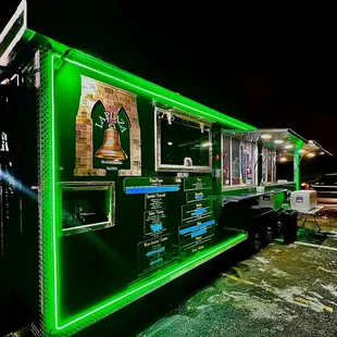 a food truck at night