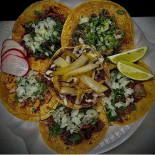 a plate of mexican food