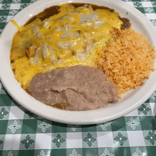 3 beef enchiladas $10.25