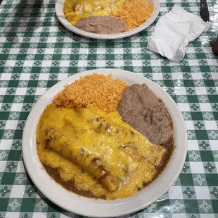 3 beef enchiladas $10.25