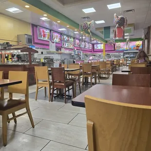 The back counter is where the ice cream and drinks are located.