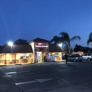 This is night view, and it is very bright.