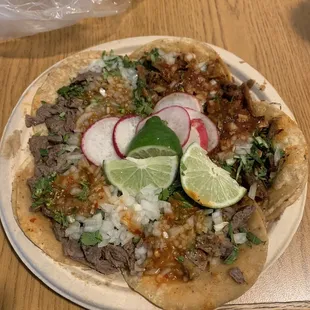 a plate of mexican food