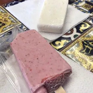 Arroz con leche and Fresas de leche (strawberries and cream)