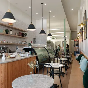 the interior of the restaurant