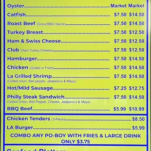 updated menu as of 7/9/2021