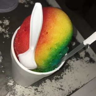 rainbow sno cone