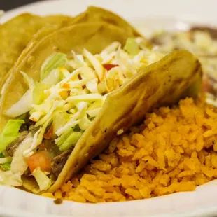 a plate of mexican food