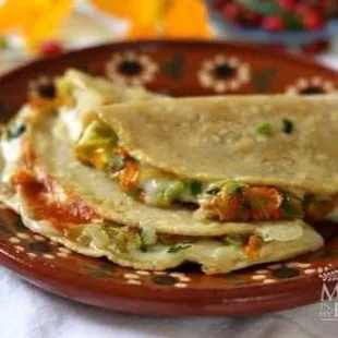 Quesadillas de flor de calabaza