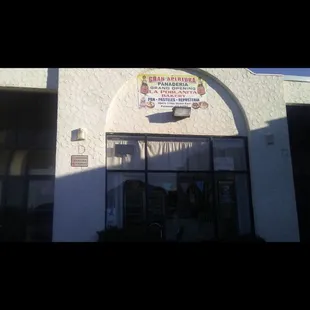 the front of the building