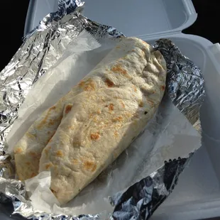 Good-sized burrito for the price