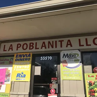 the front of a restaurant