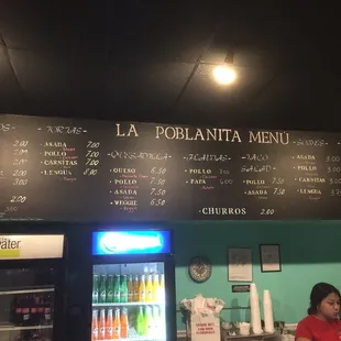 Menu and prices