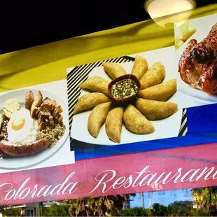 La Pollera Colorada sign outside