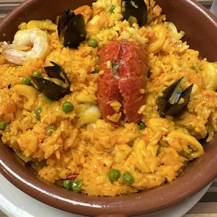 Paella Marinera con Langosta