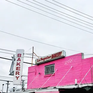 The prettiest pink building! Can't miss it!