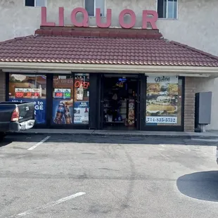 We are located inside the liquor store all the way in the back!