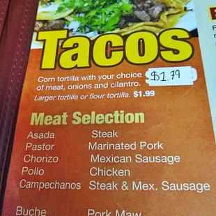 menu, pizza