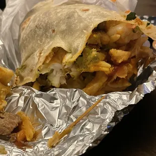 Toothpick in my surf and turf burrito