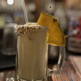 Their version of a piña colada. Tasty, but very sweet.