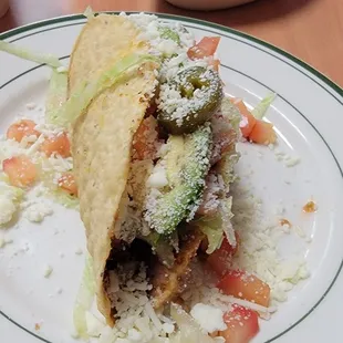 Taco durrado with adobada meat