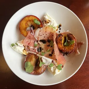 a plate of food on a table
