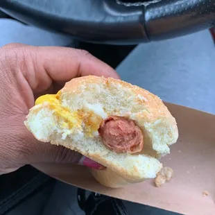 Hot buns and mustard. Should really invest in Nathan's hotdogs this is down right wrong