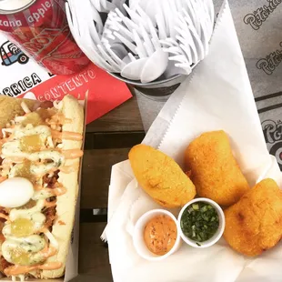 Beef empanadas-hot dog