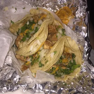 Pollo Tacos on Corn Tortillas