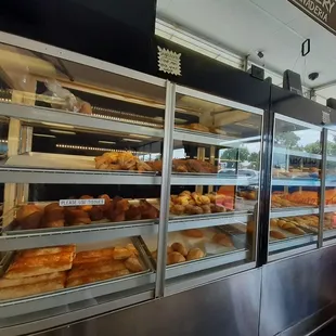 a display of baked goods