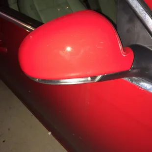 Freshly painted new sideview mirror!