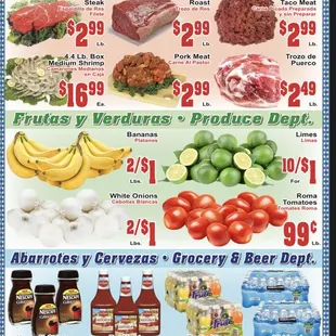 a large selection of fresh foods