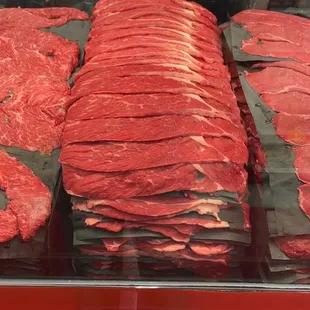 a display of beef