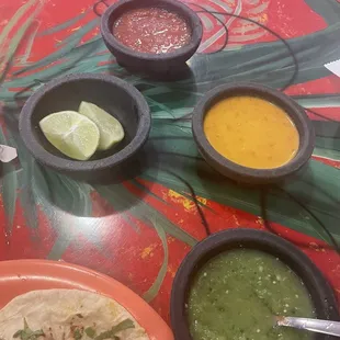 Salsas and lime