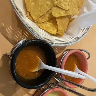 Complimentary chips and salsa