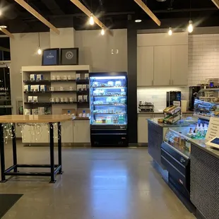 the interior of a coffee shop