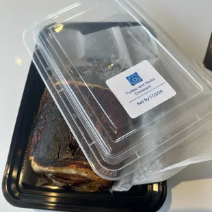 Turkey and Swiss croissant