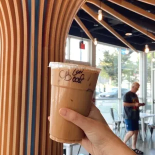 Cold brew with oat milk