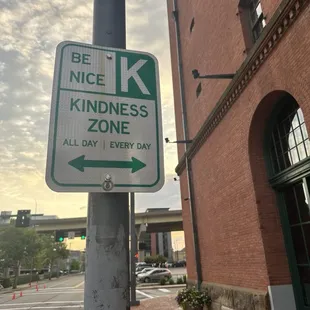 Kind sign nearby