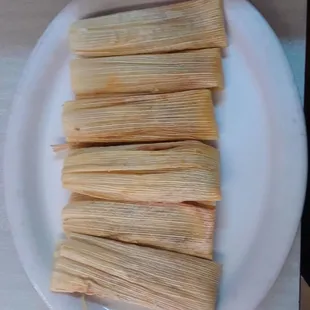 a plate of tamales