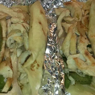 Chicken fajita tacos $2.15.