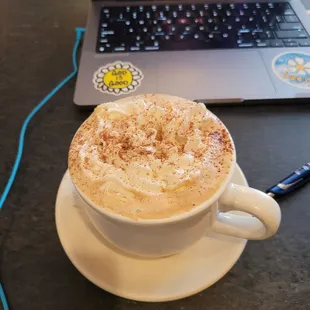 Carmel Syrup Mocha with Whipped Cream