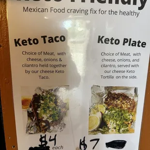 Keto menu